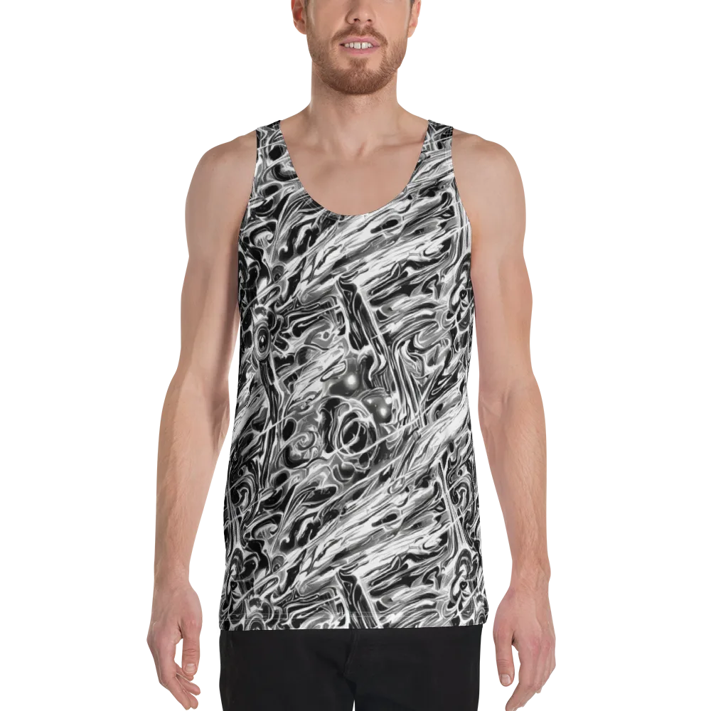 Inkstorm Marble on Men's Tank Top — Front
