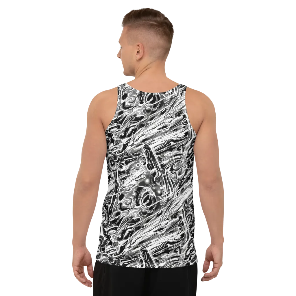 Inkstorm Marble on Men's Tank Top — Back