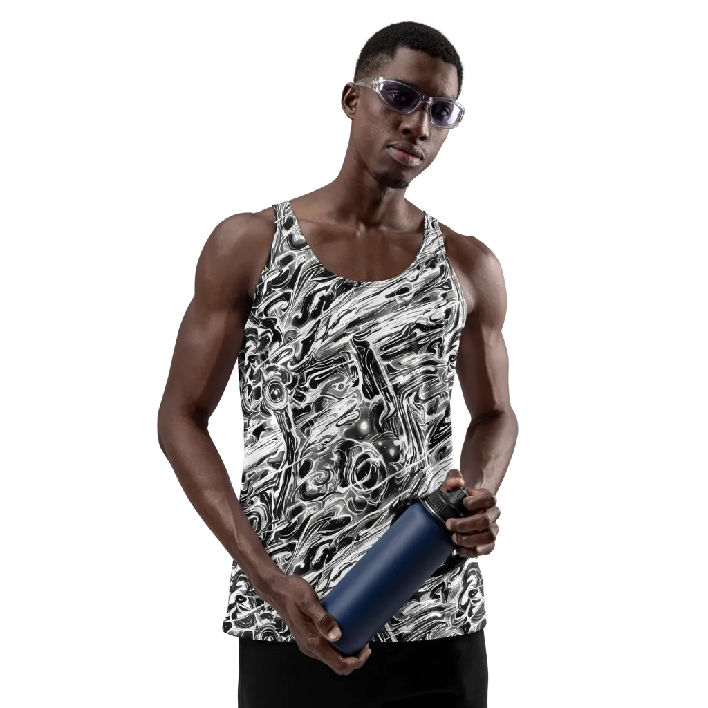 Inkstorm Marble on Men's Tank Top — Front