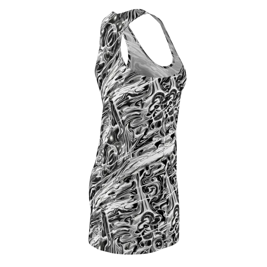 Inkstorm Marble on Racerback Dress — Back Side