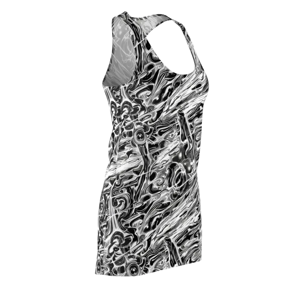 Inkstorm Marble on Racerback Dress — Front Side