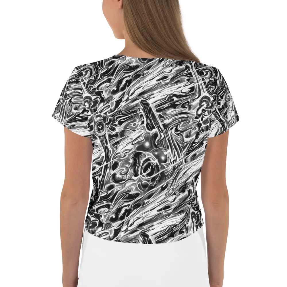 Inkstorm Marble on Crop Tee — Back
