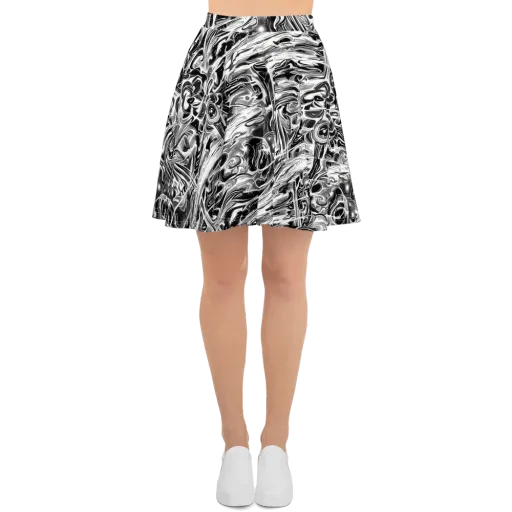 Inkstorm Marble on a Skater Skirt
