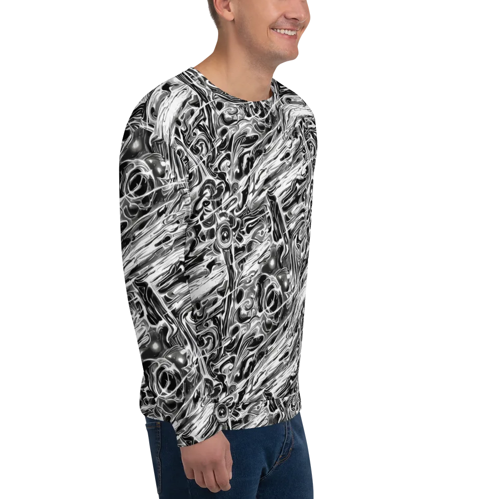 Inkstorm Marble on Sweatshirt — Right Front