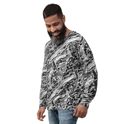Inkstorm Marble on a Sweatshirt