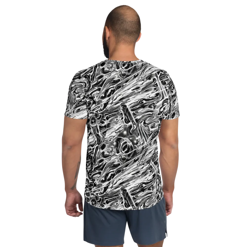 Inkstorm Marble on Men's Athletic T-Shirt — Back