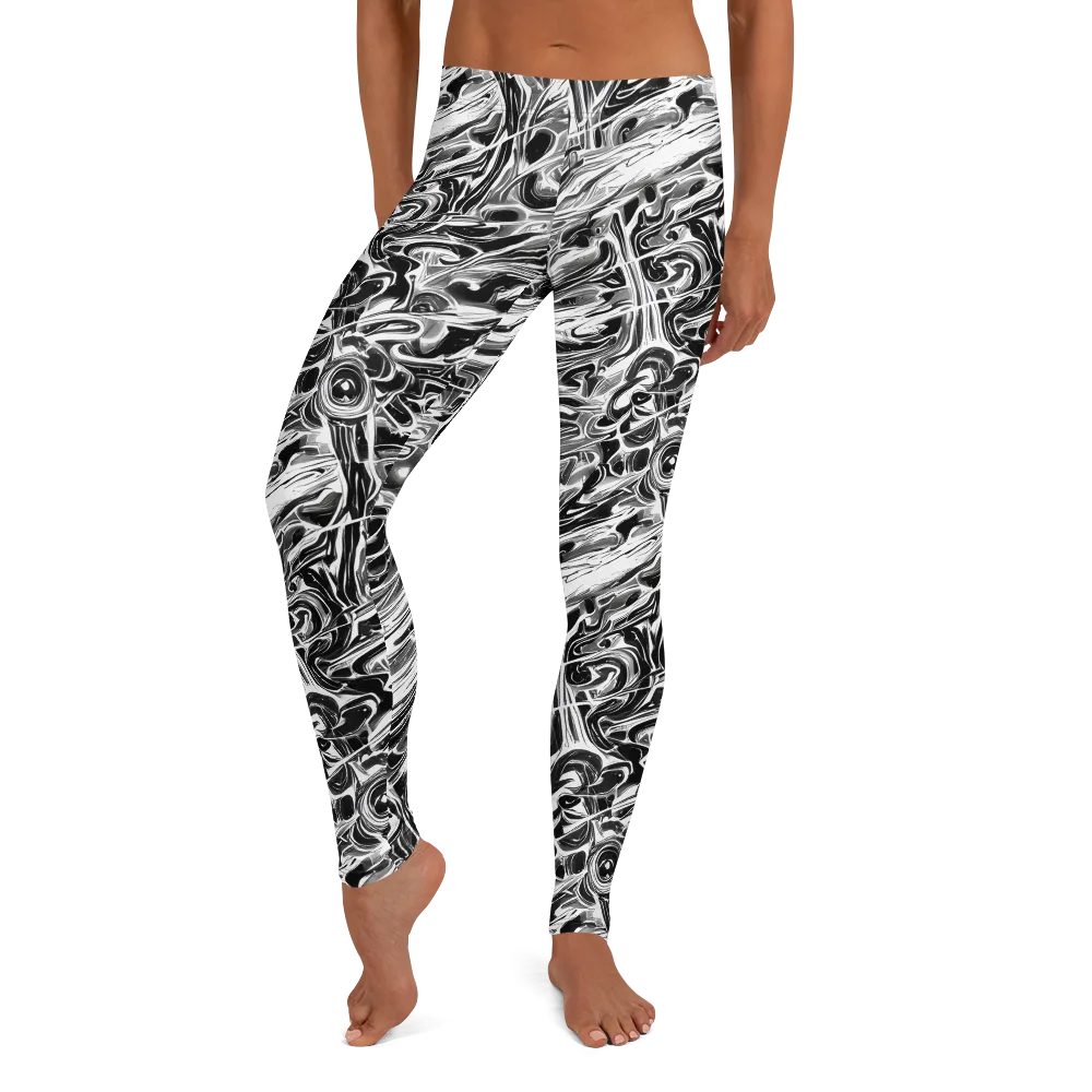 Inkstorm Marble on Leggings — Front