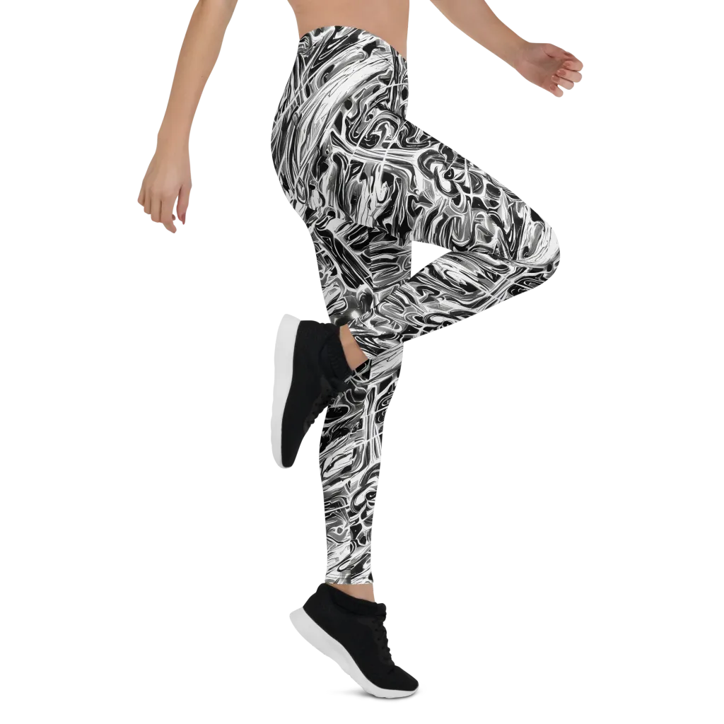 Inkstorm Marble on Leggings — Right