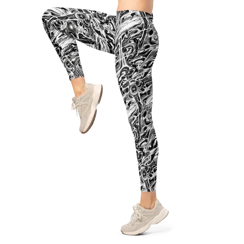 Inkstorm Marble on Leggings — Left