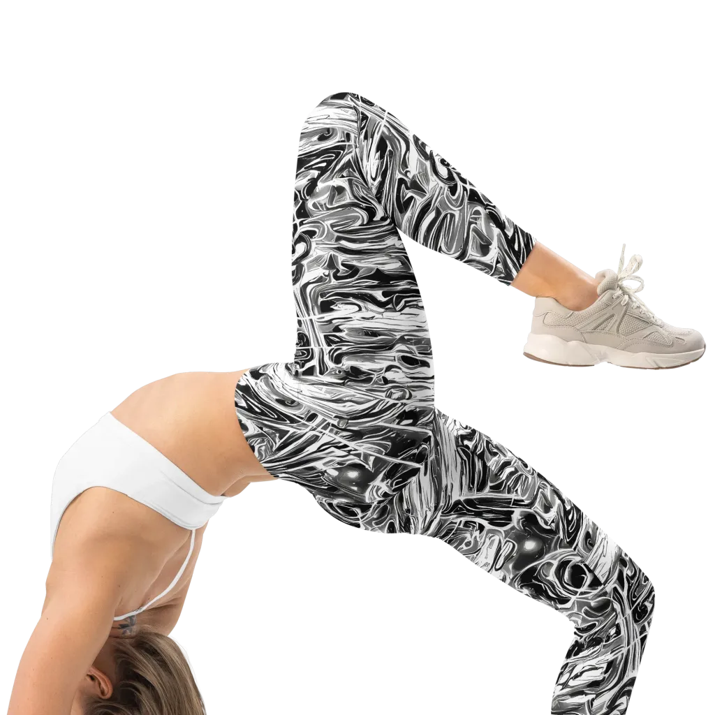 Inkstorm Marble on Leggings — Right