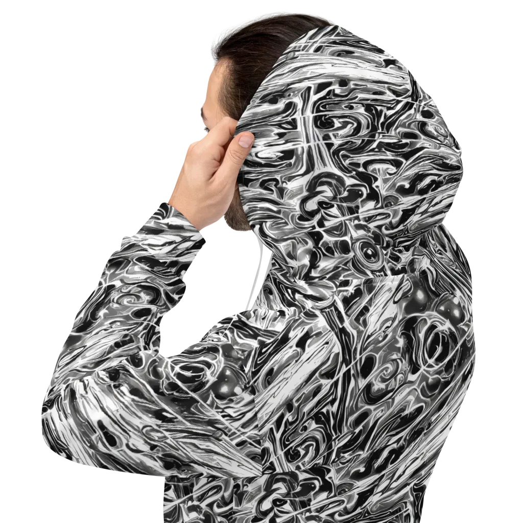 Inkstorm Marble on Hoodie — Back