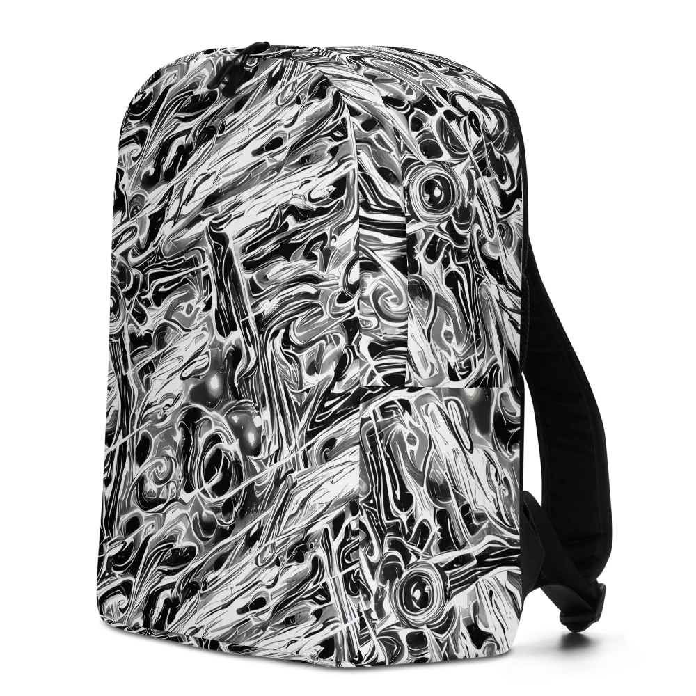 Inkstorm Marble on Minimalist Backpack — Left