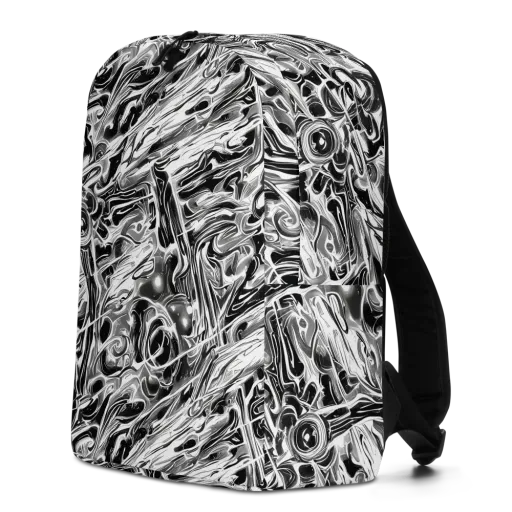 Inkstorm Marble on a Minimalist Backpack