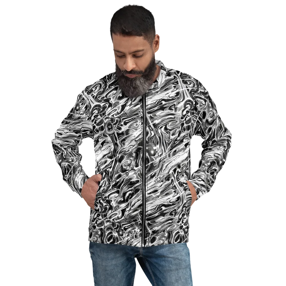 Inkstorm Marble on Bomber Jacket — Front