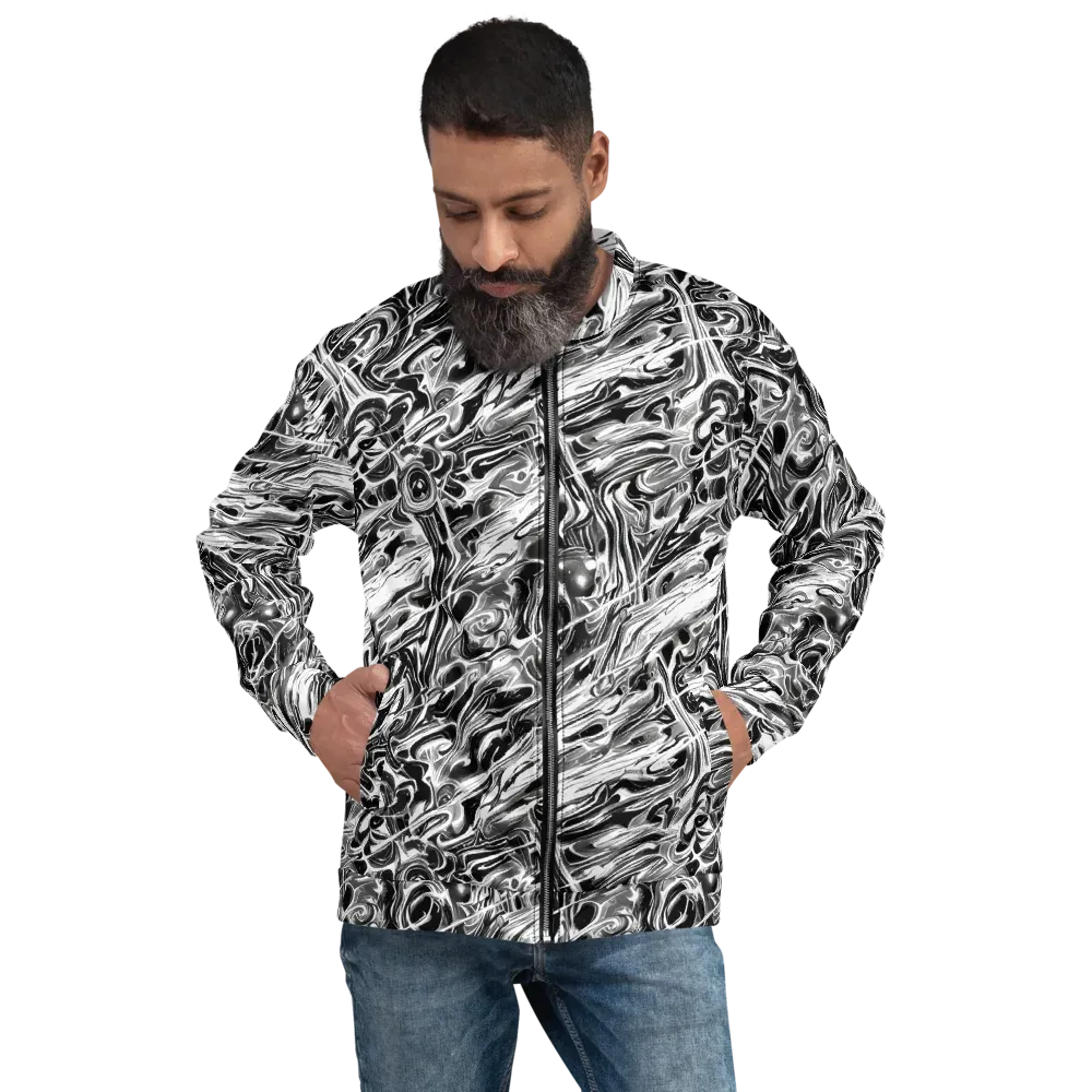 Inkstorm Marble on Bomber Jacket — Front
