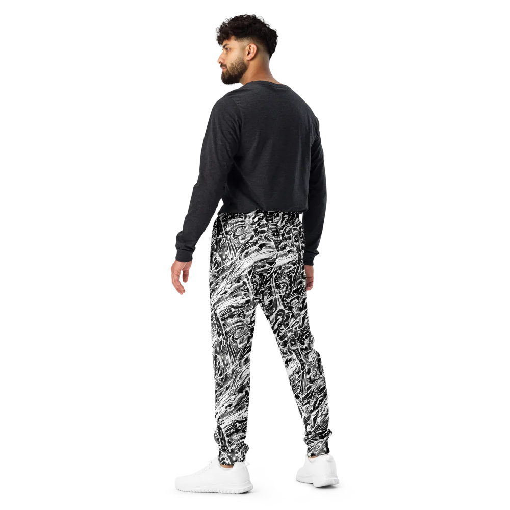 Inkstorm Marble on Men's Joggers — Back