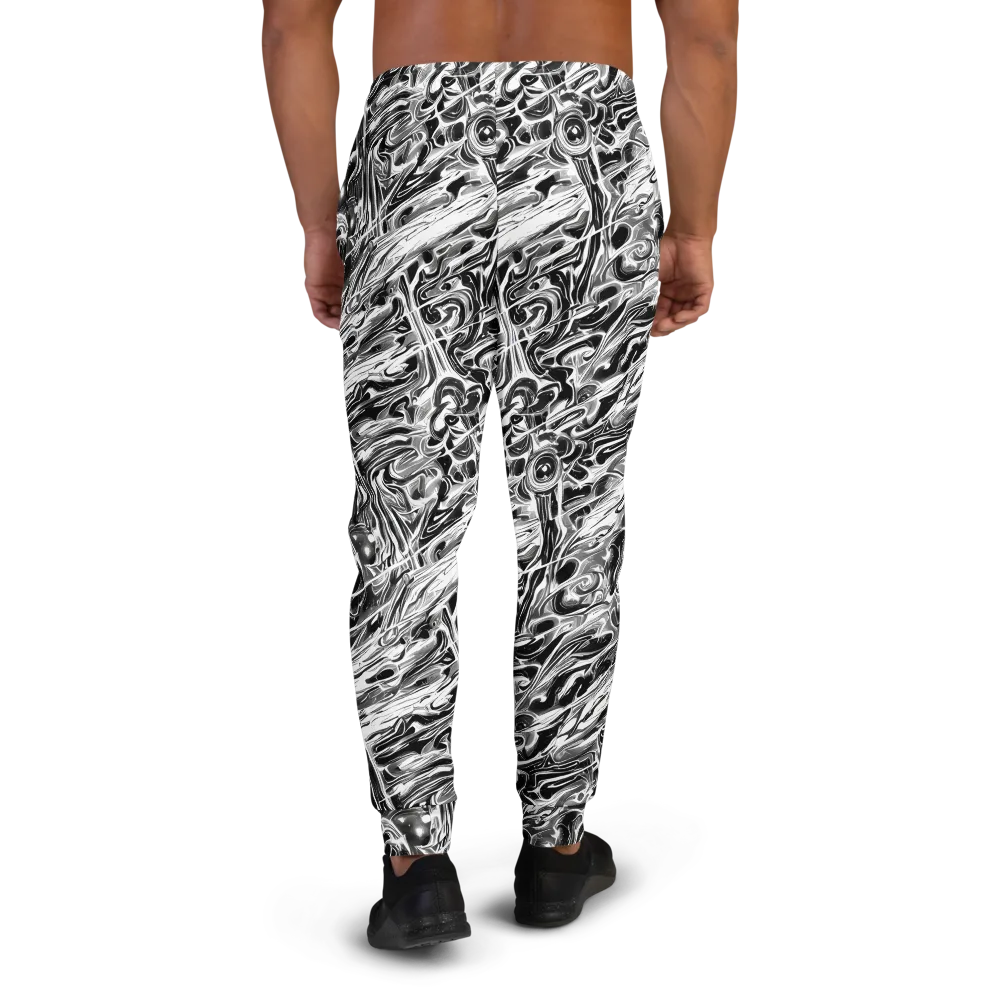 Inkstorm Marble on Men's Joggers — Back