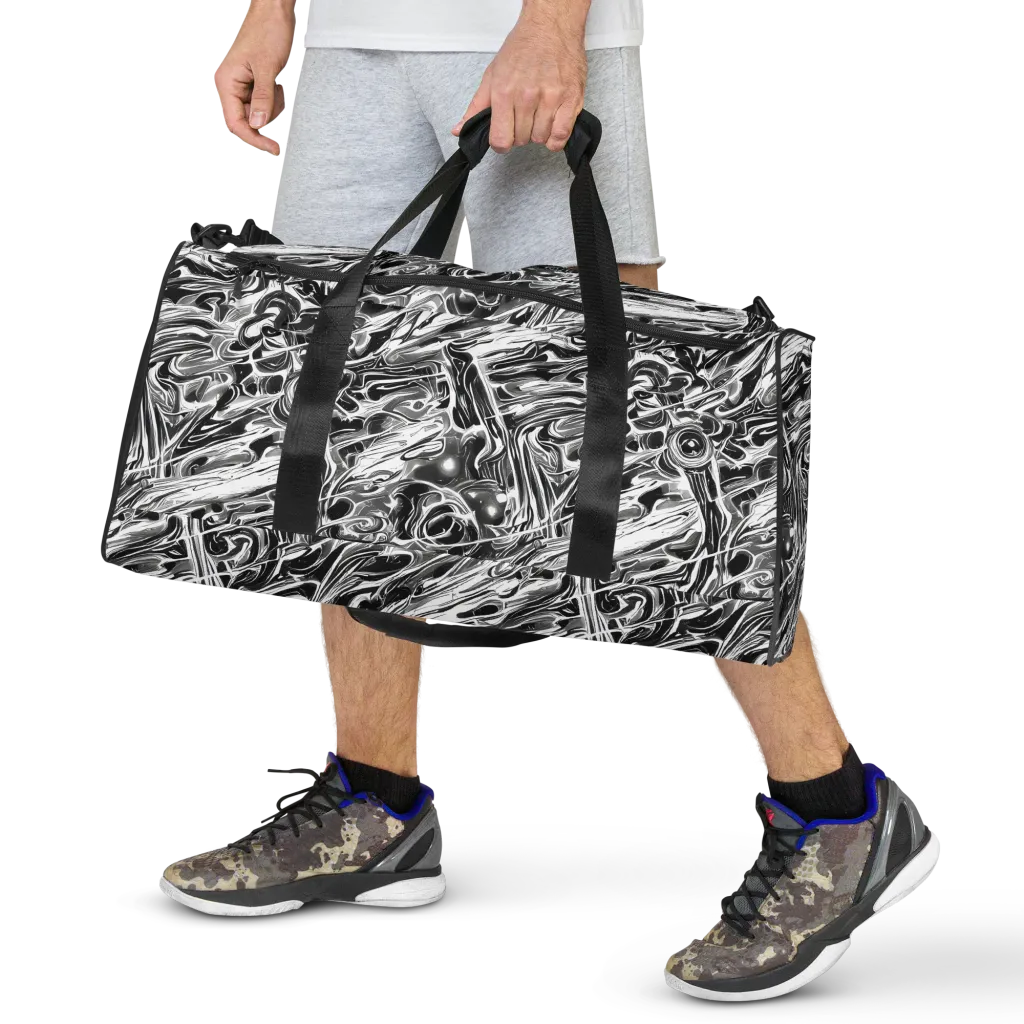 Inkstorm Marble on Duffle Bag — Front
