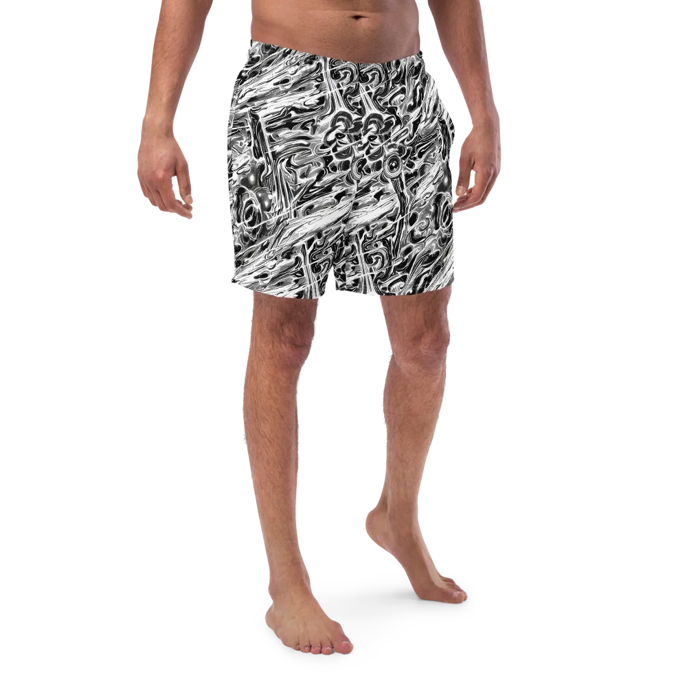 Inkstorm Marble on Swim Trunks — Front