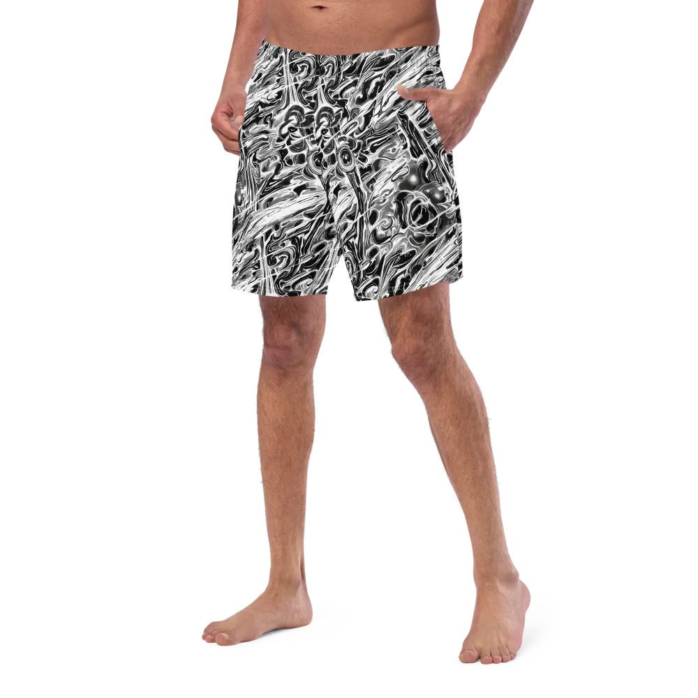 Inkstorm Marble on Swim Trunks — Left Front