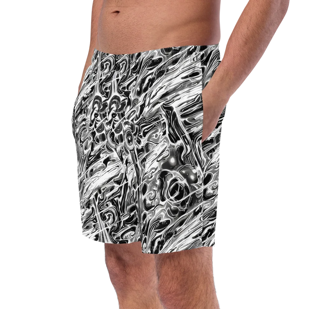 Inkstorm Marble on Swim Trunks — Left Front
