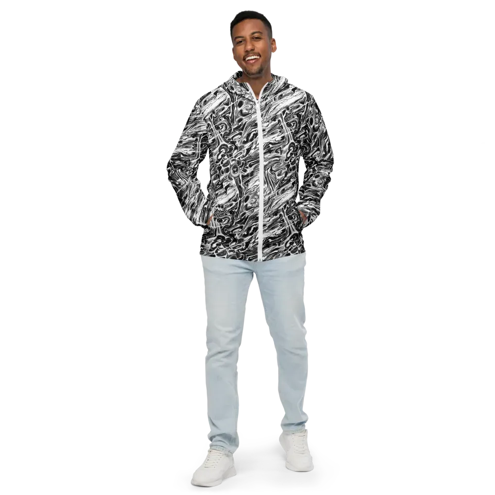 Inkstorm Marble on Men's Windbreaker — Front