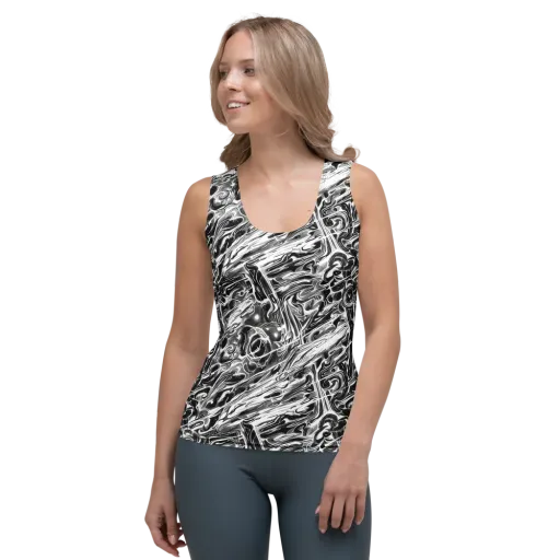 Inkstorm Marble on a Women's Tank Top