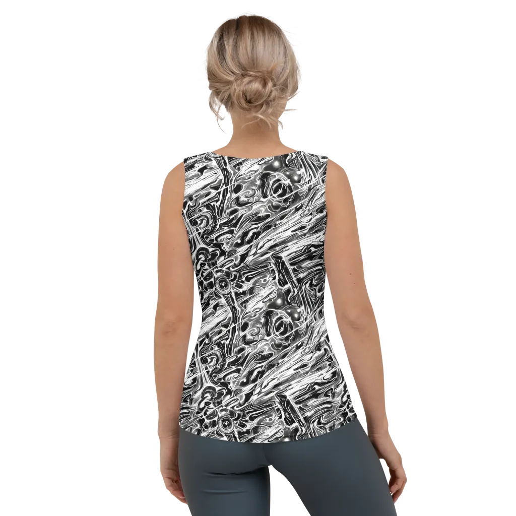 Inkstorm Marble on Women's Tank Top — Back