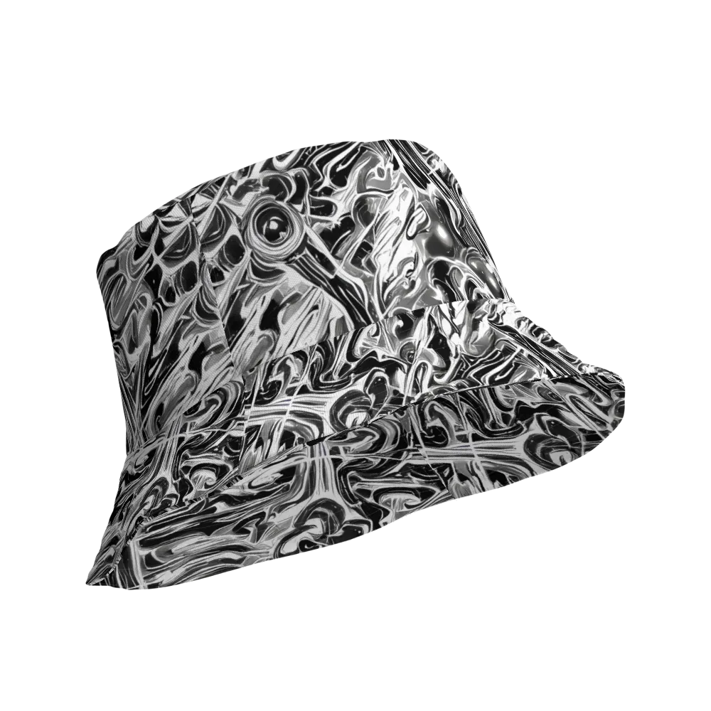 Inkstorm Marble on Reversible Bucket Hat — Product details Outside