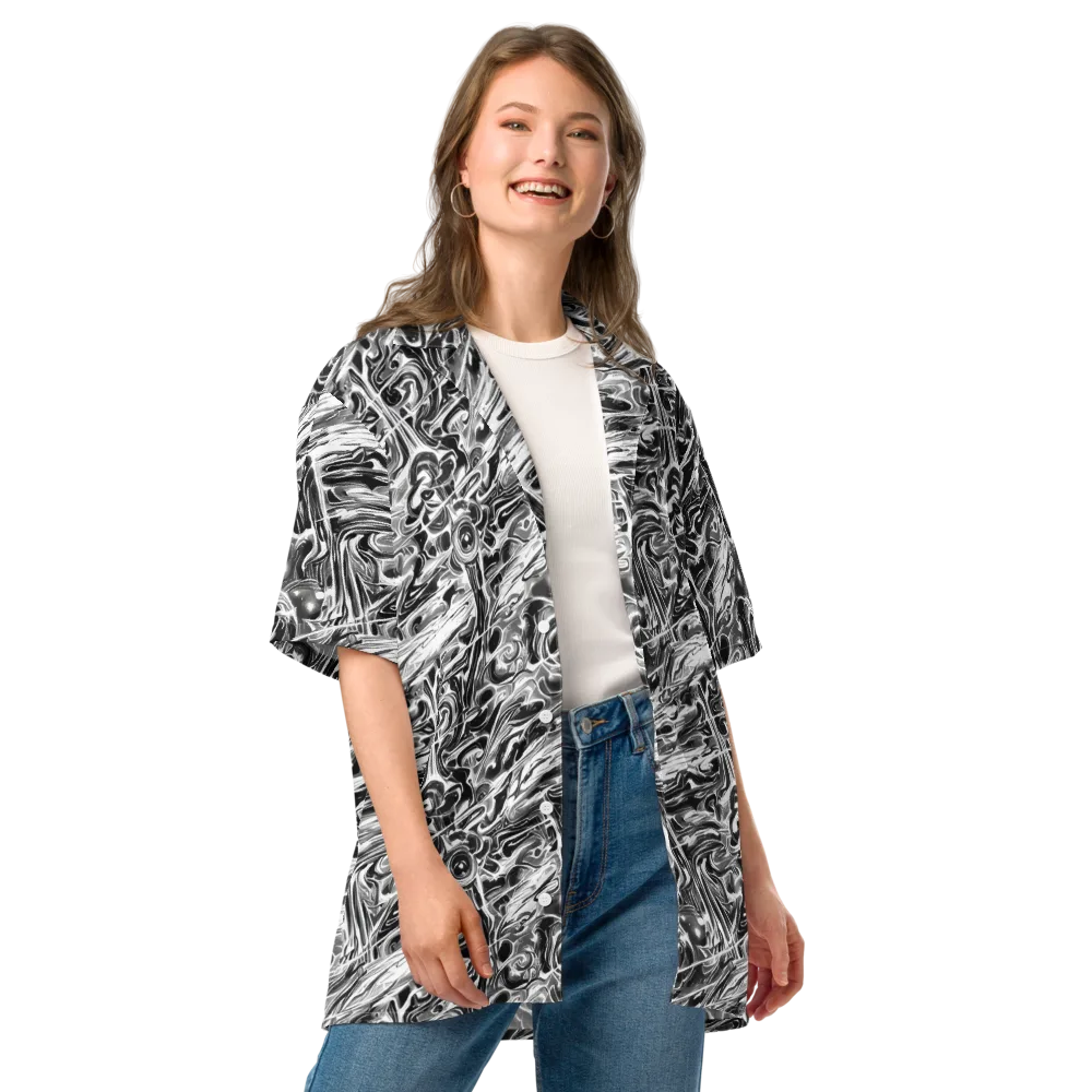 Inkstorm Marble on Button Shirt — Front