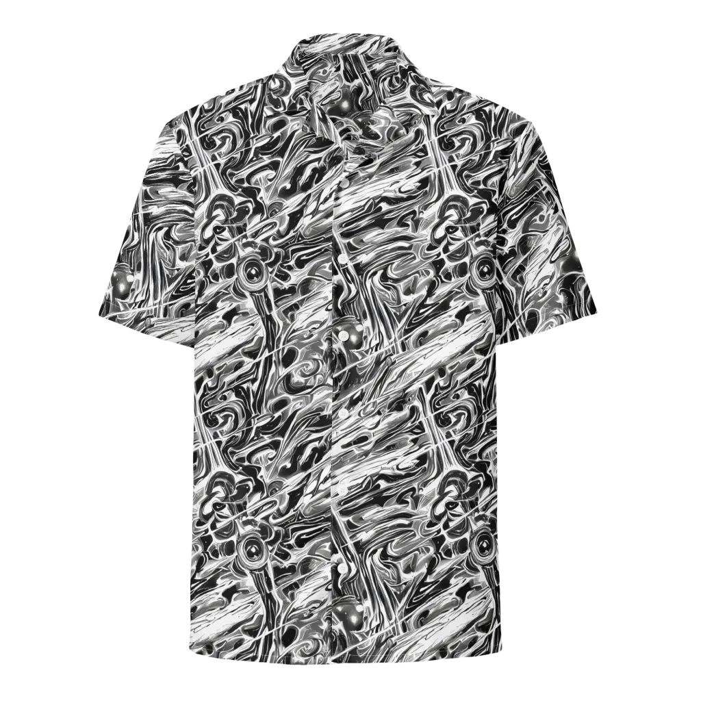 Inkstorm Marble on Button Shirt — Front