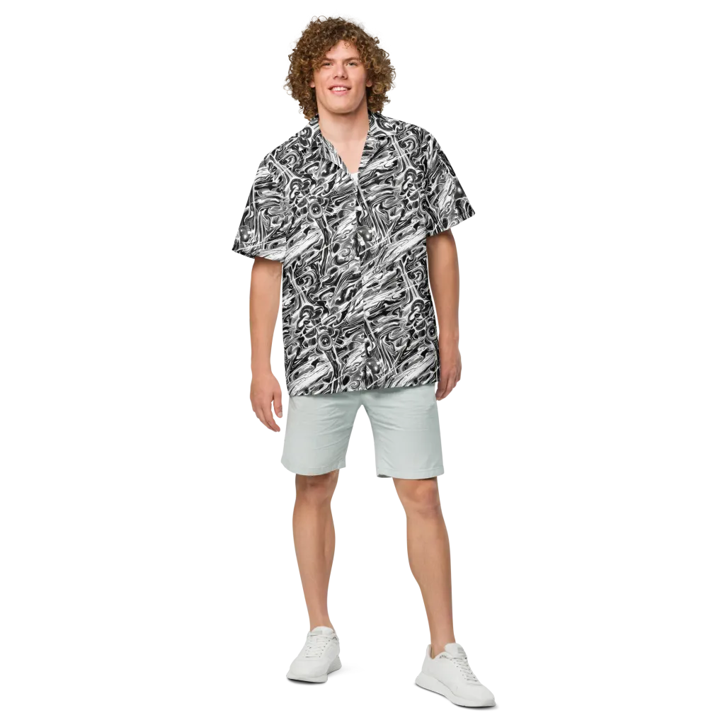 Inkstorm Marble on Button Shirt — Front