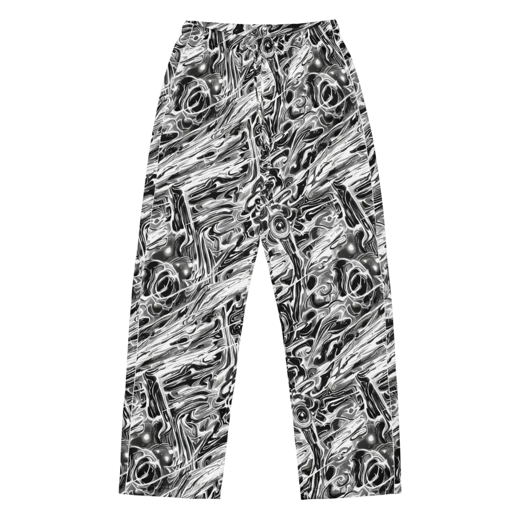 Inkstorm Marble on Women's Pajama Pants — Front