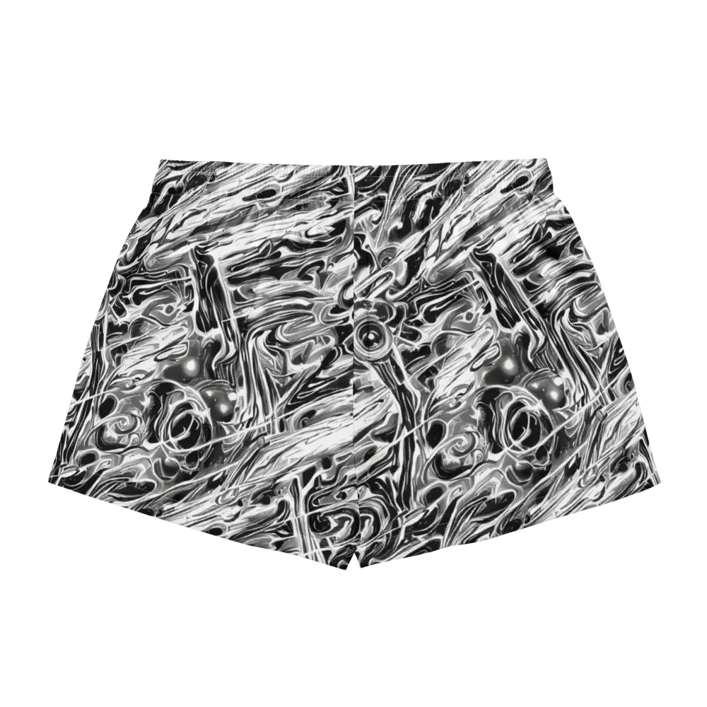 Inkstorm Marble on Women's Pajama Shorts — Back