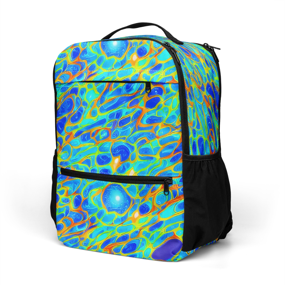 Blue Fireflow on Utility Backpack — Left Front