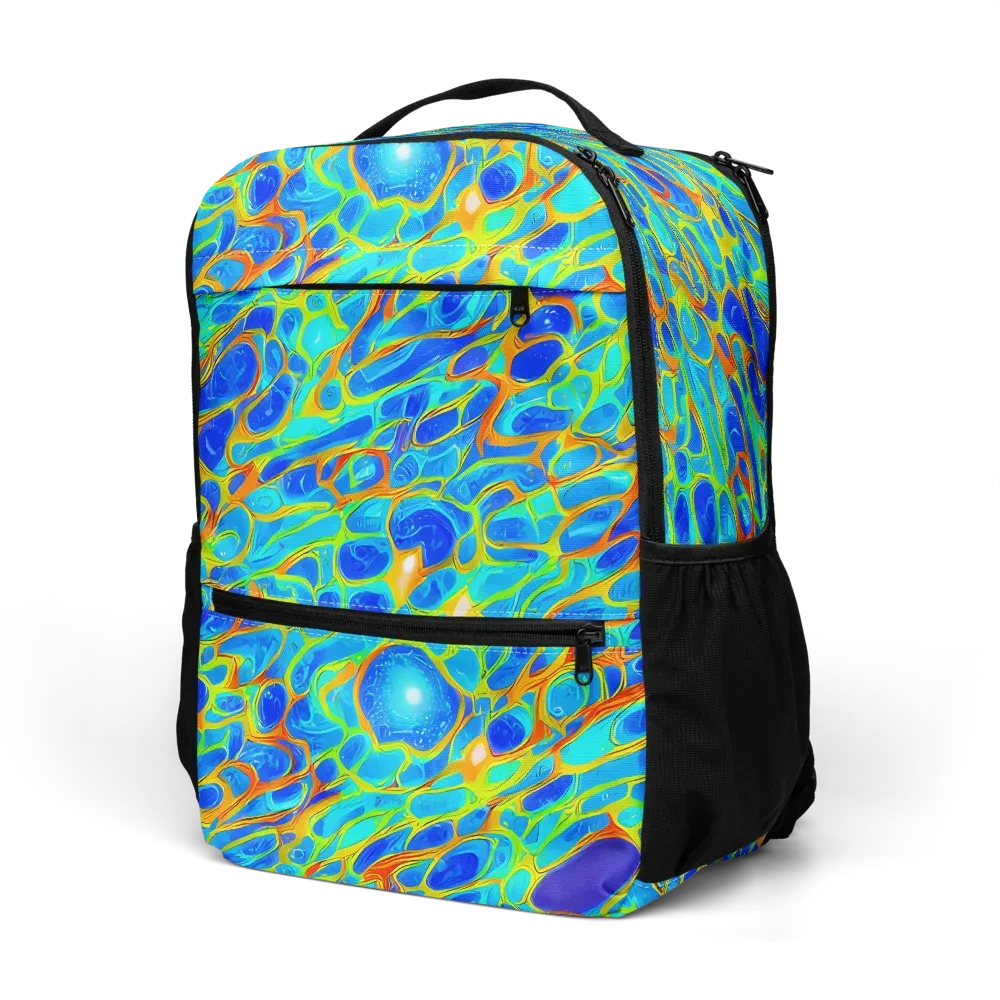 Blue Fireflow on Utility Backpack — Left Front