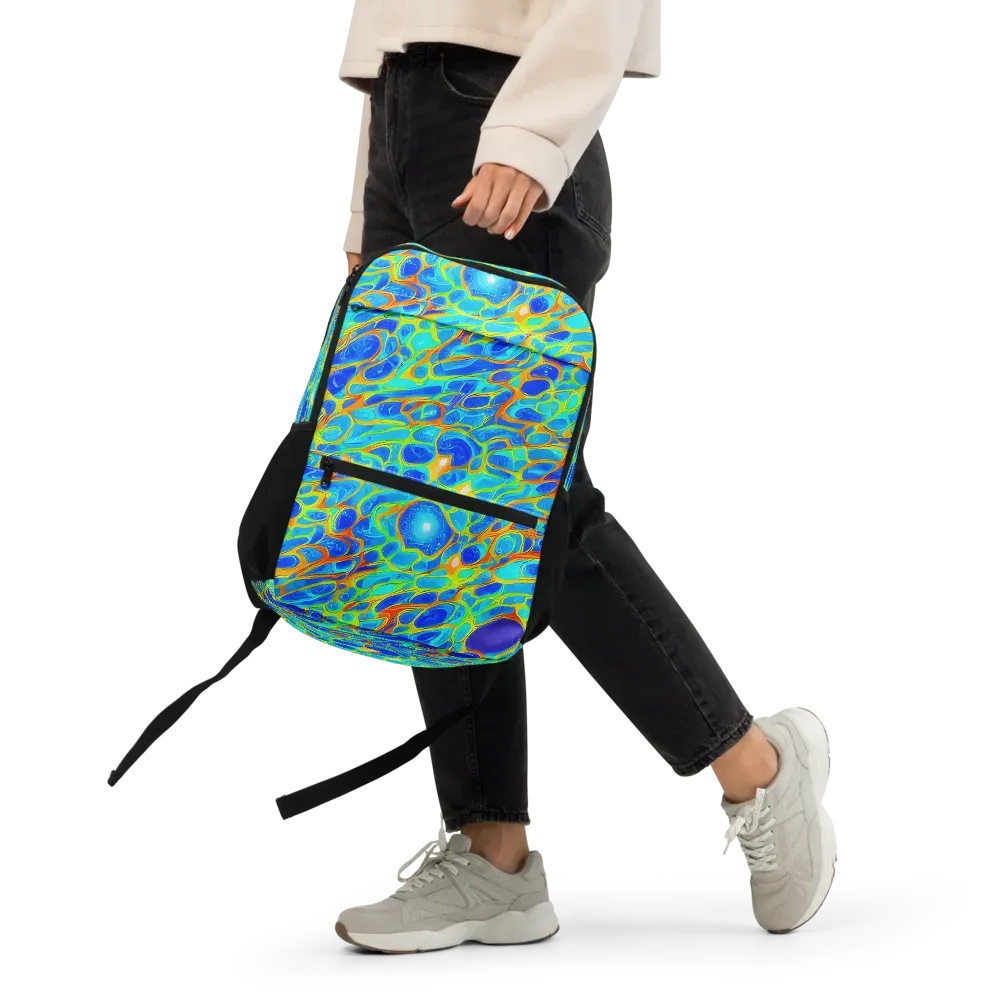 Blue Fireflow on Utility Backpack — Front
