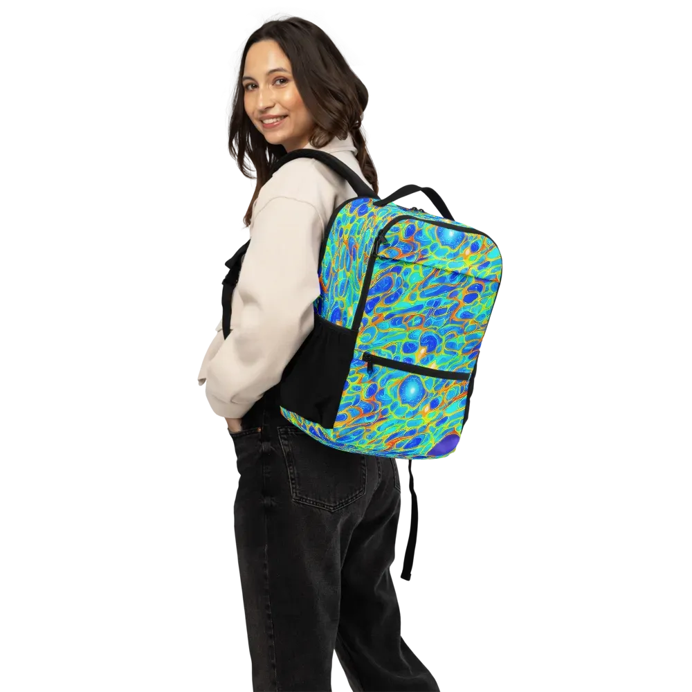 Blue Fireflow on Utility Backpack — Back