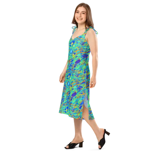 Blue Fireflow on a Slip Dress