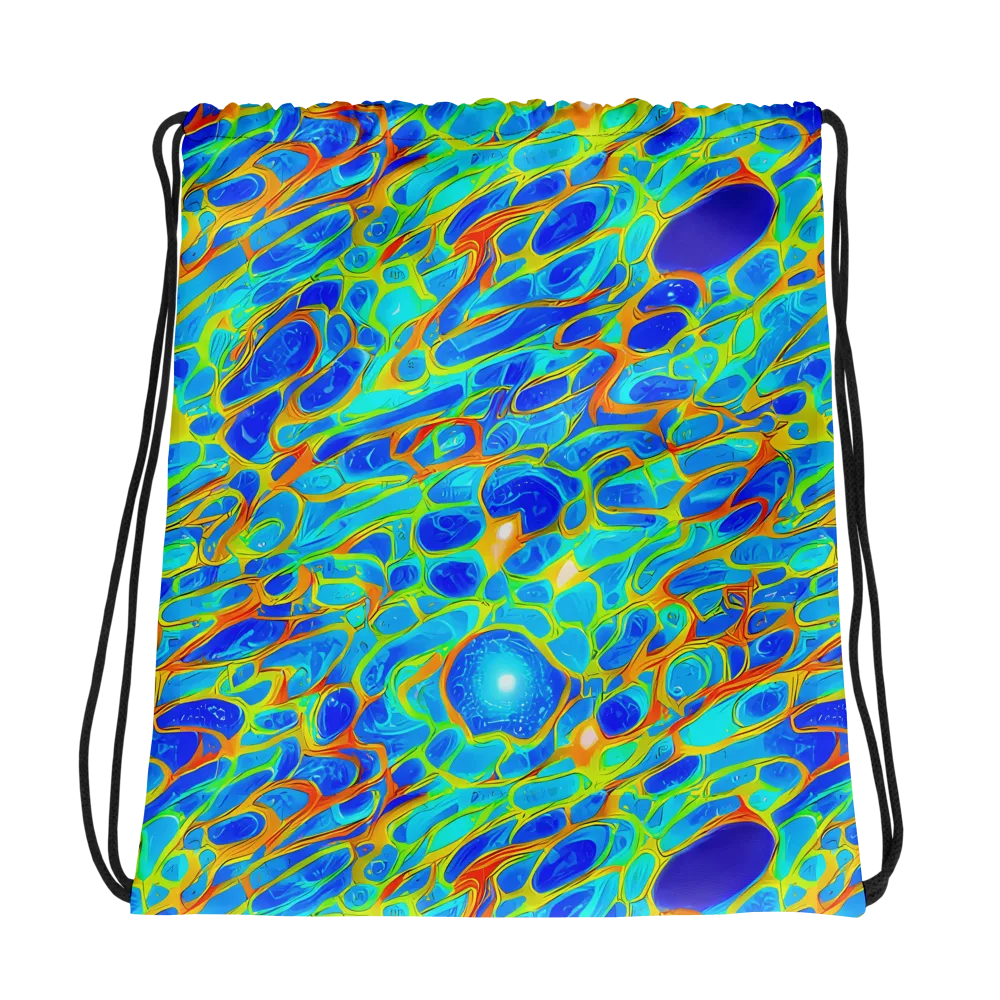 Blue Fireflow on Drawstring Bag — Photo