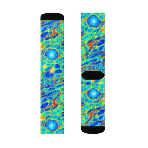 Blue Fireflow on a Socks