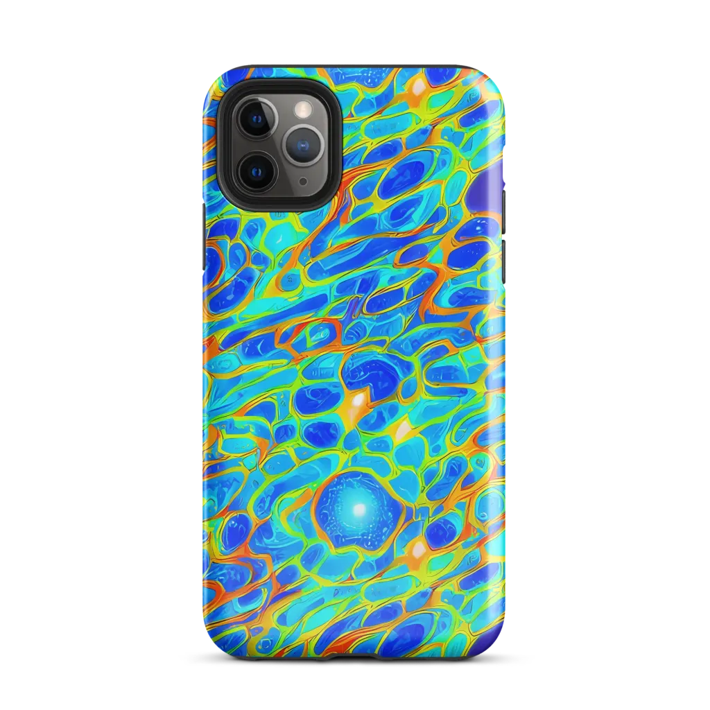 Blue Fireflow on Tough Case for iPhone® — Front