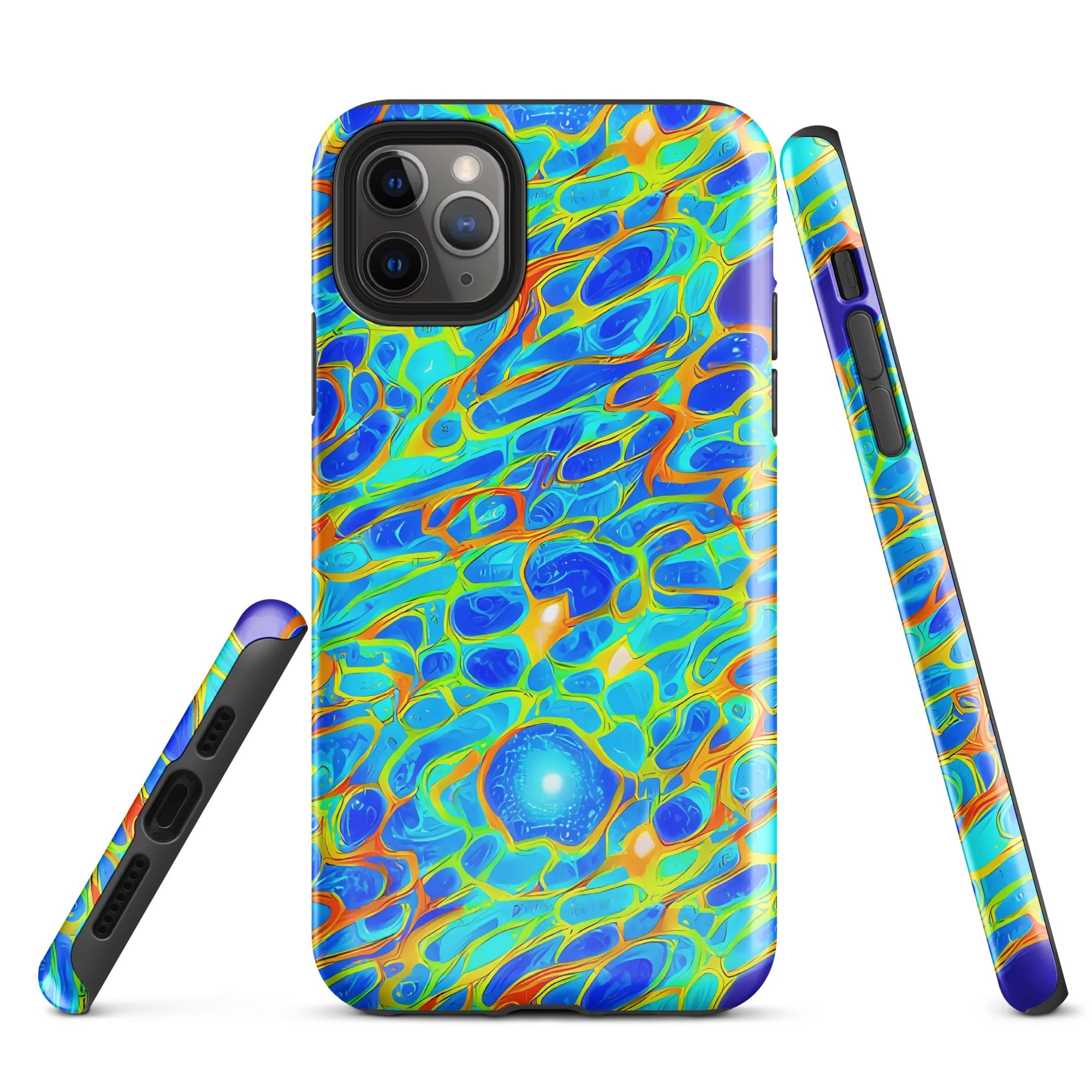 Blue Fireflow on Tough Case for iPhone® — Front