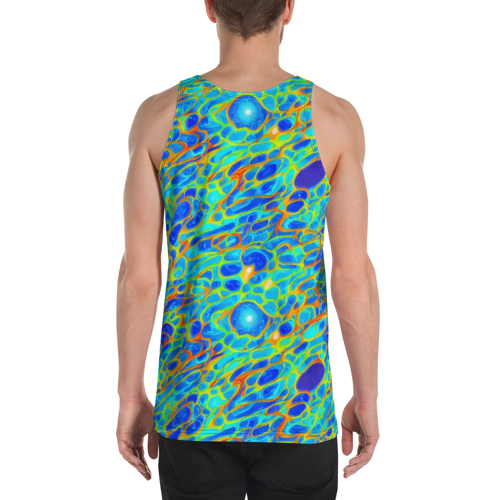 Blue Fireflow on Men's Tank Top — Back