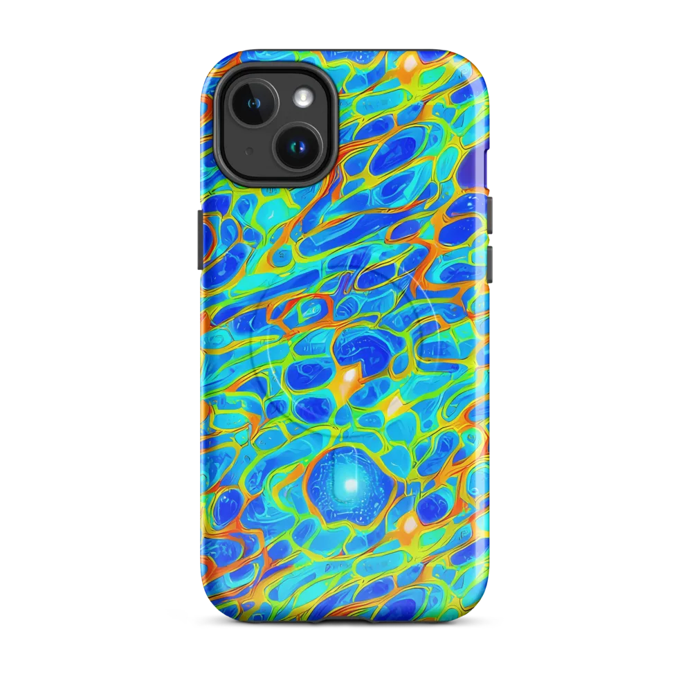 Blue Fireflow on MagSafe Tough Case for iPhone® — Front