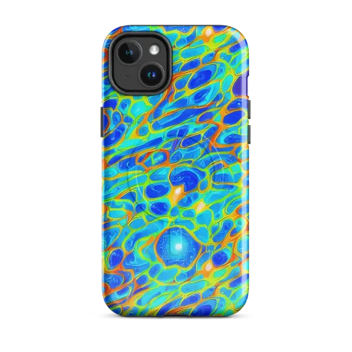 Blue Fireflow on a MagSafe Tough Case for iPhone®