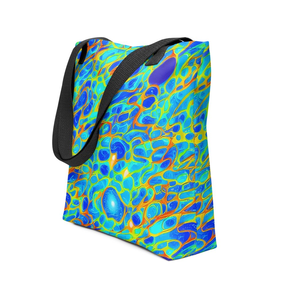 Blue Fireflow on Tote Bag — Front