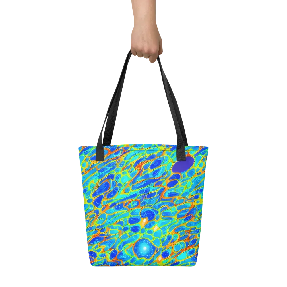 Blue Fireflow on Tote Bag — Front