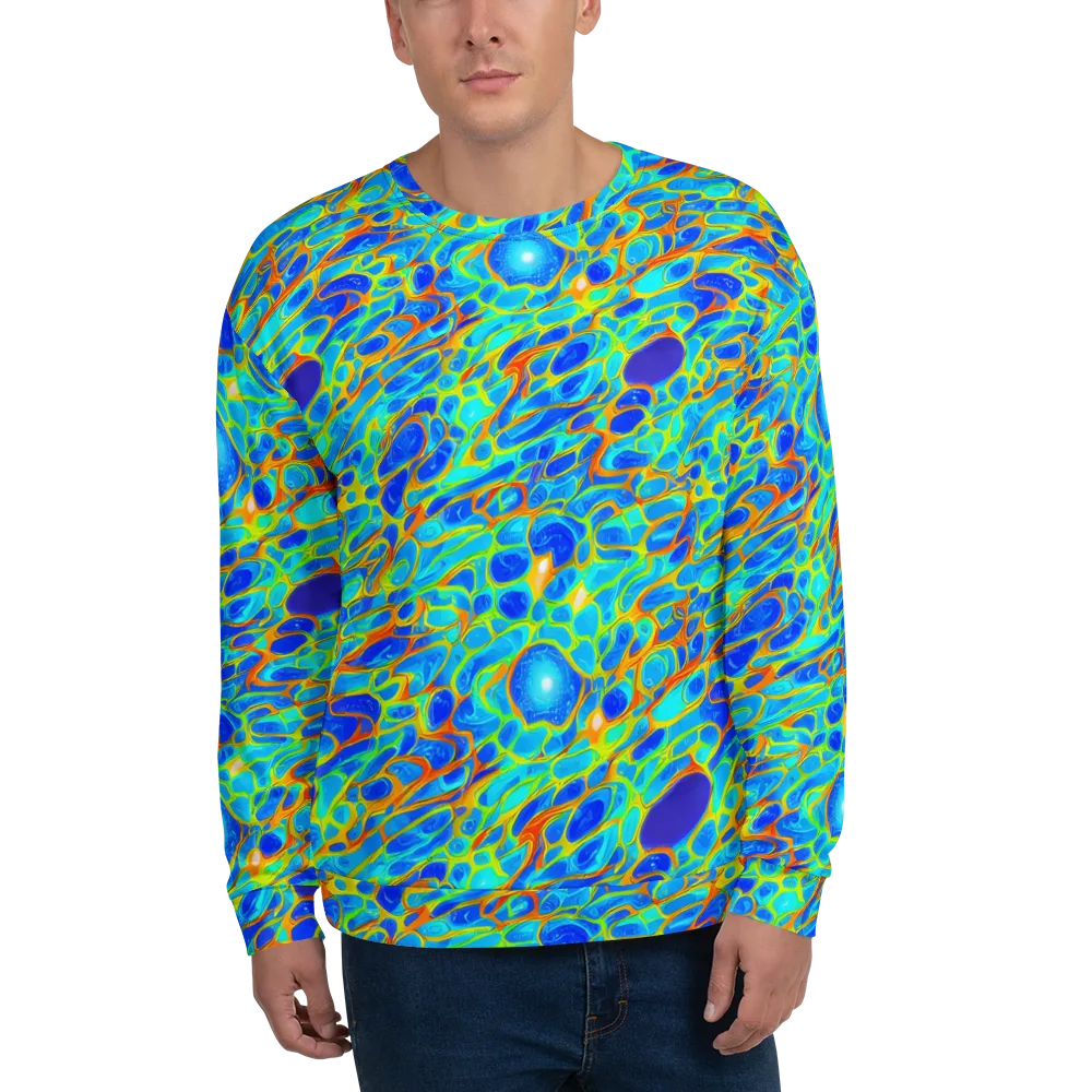 Blue Fireflow on Sweatshirt — Front