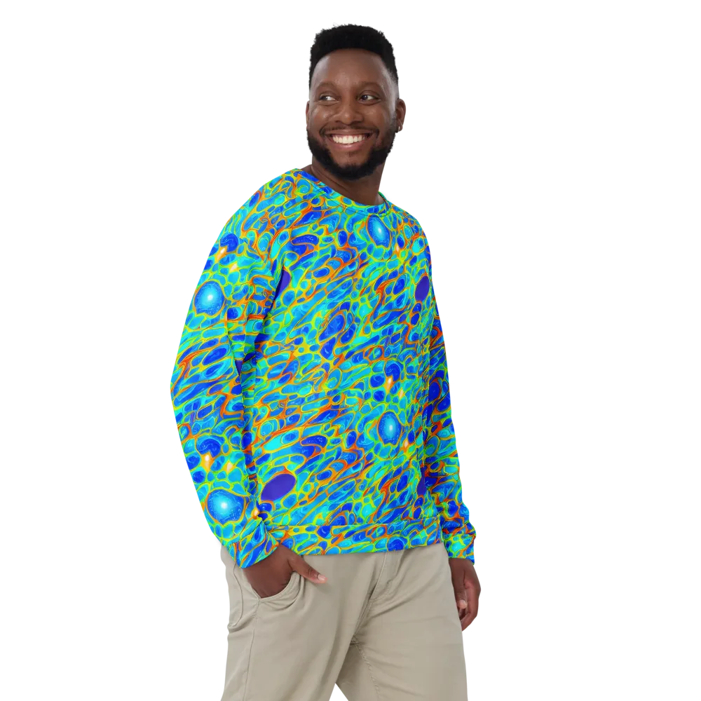 Blue Fireflow on Sweatshirt — Front